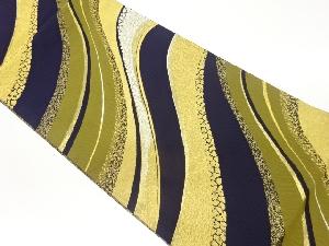 曲線に色紙散らし模様織出し袋帯